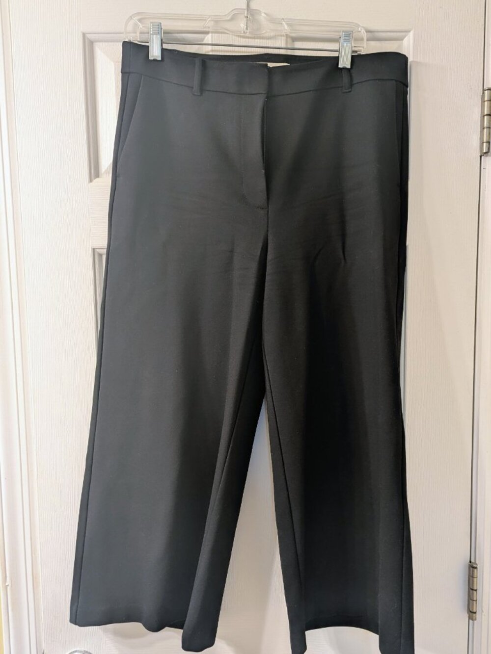 Boden Black Wide Leg Crop Culotte Trousers Pants - Size 10 - Picture 3 of 5
